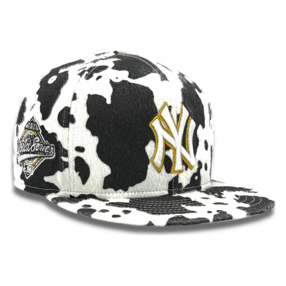 New York Yankees 1996 World Series Patch Grey UV "Cow Pack" Era 59FIFTY Fitted Hat