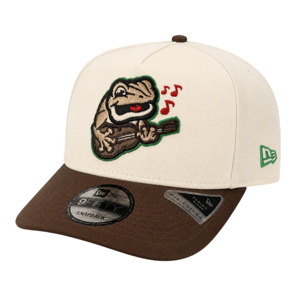 Lehigh Valley Coquis Chrome and Burnt Wood Puerto Rico Patch Coquis Back New Era 9FIFTY A-Frame Hat