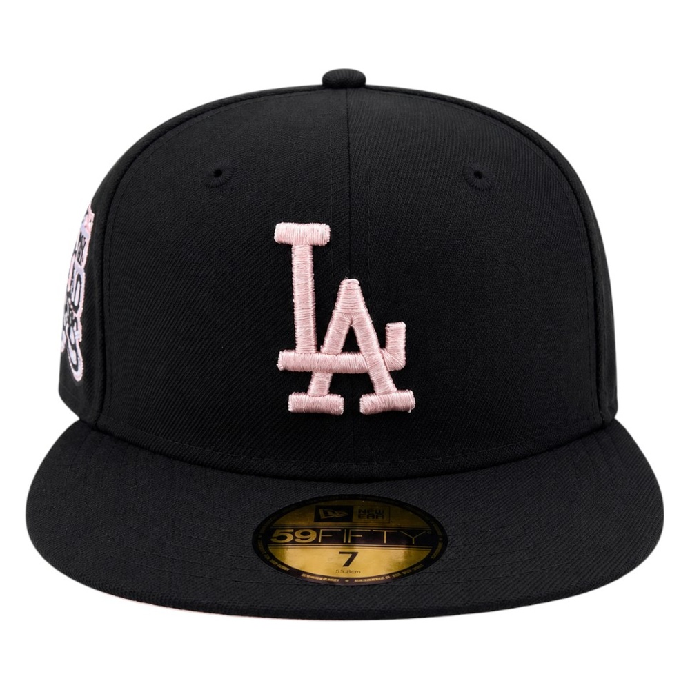 Los Angeles Dodgers Black 75th World Series Pink UV New Era 59FIFTY Fitted Hat