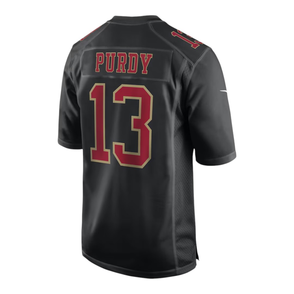 San Francisco 49ers Brock Purdy Black Carbon Nike Fashion Game Jersey