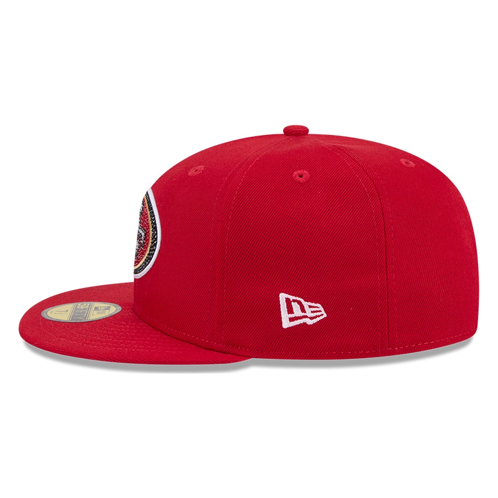 San Francisco 49ers Red Rhinestone Logo New Era 59FIFTY Fitted Hat