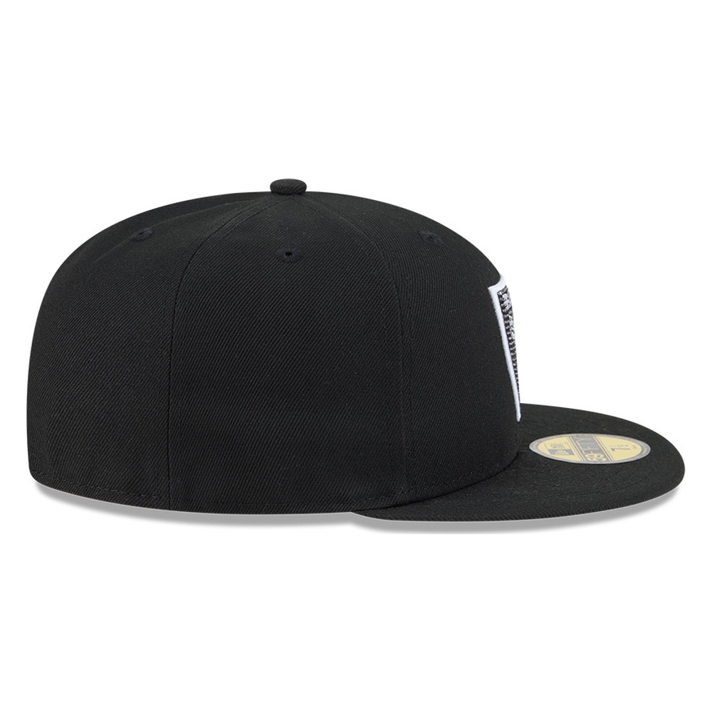 Las Vegas Raiders Black Rhinestone Logo New Era 59FIFTY Fitted Hat