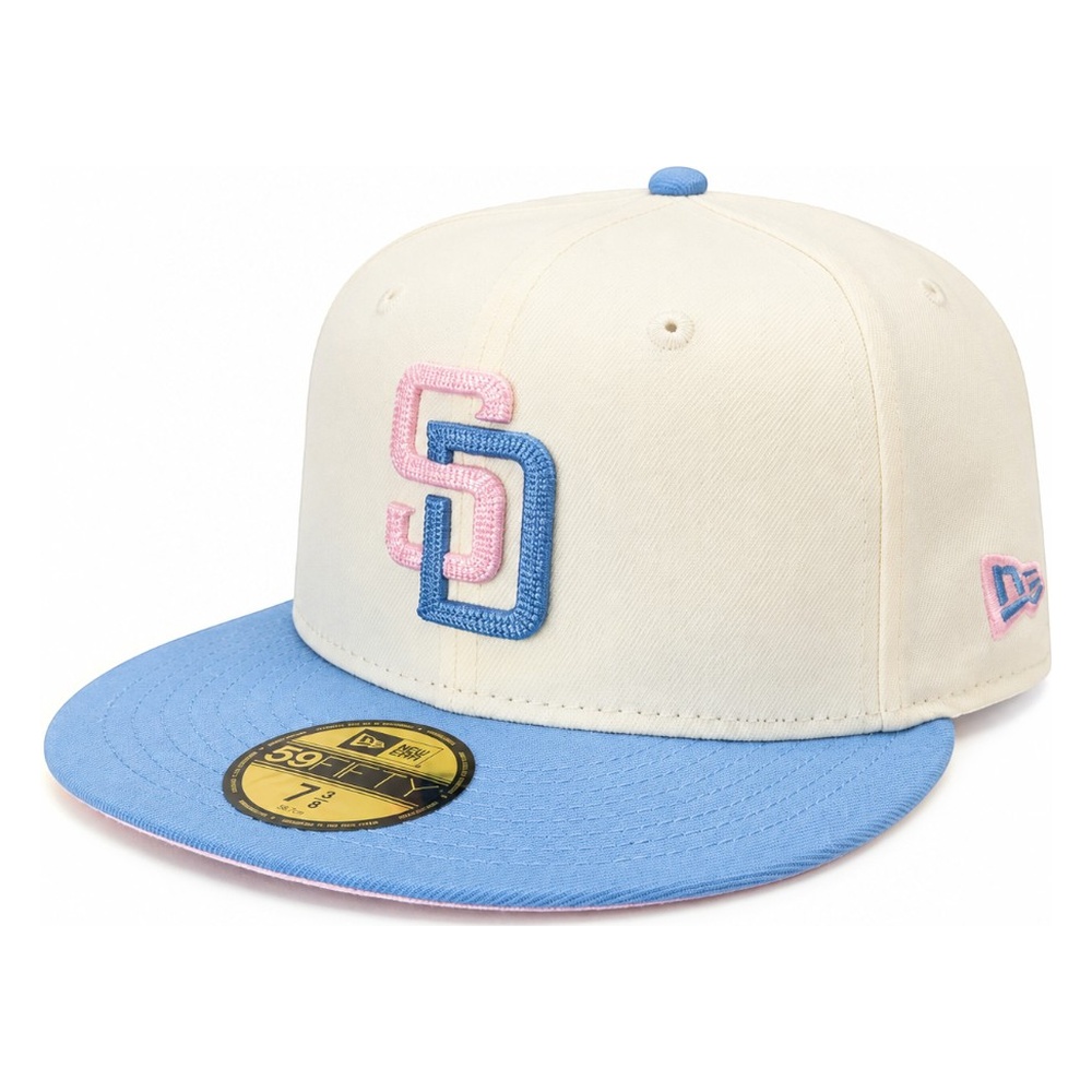 San Diego Padres Chrome and Sky Blue with Pink UV New Era 59FIFTY Fitted Hat