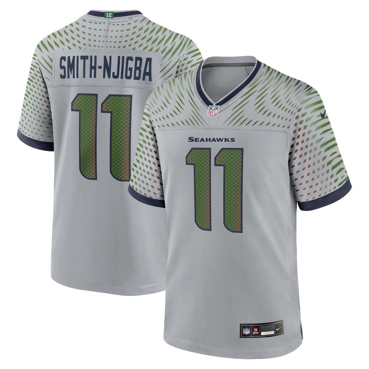 Seattle Seahawks Jaxon Smith-Njigba Wolf Gray Rivalries Collection Nike Game Jersey