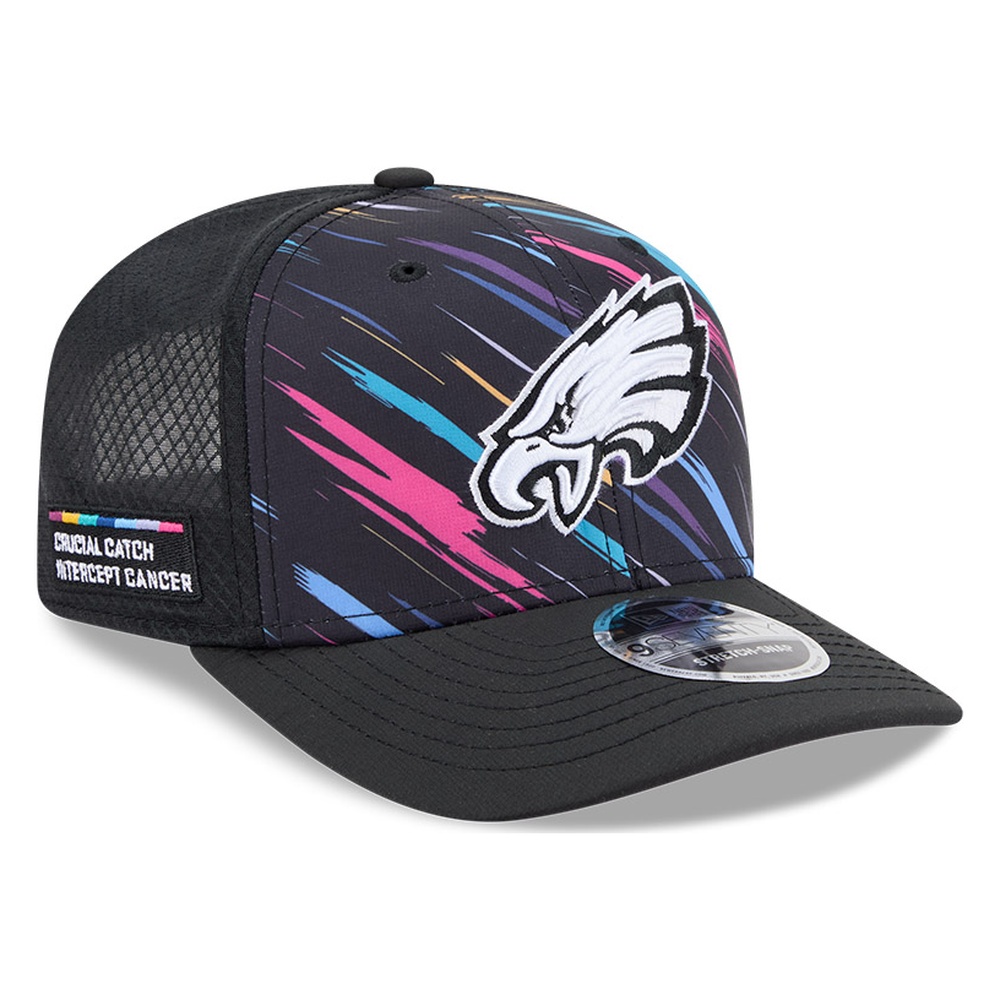 Philadelphia Eagles Black 2026 Crucial Catch New Era 9SEVENTY Trucker Hat