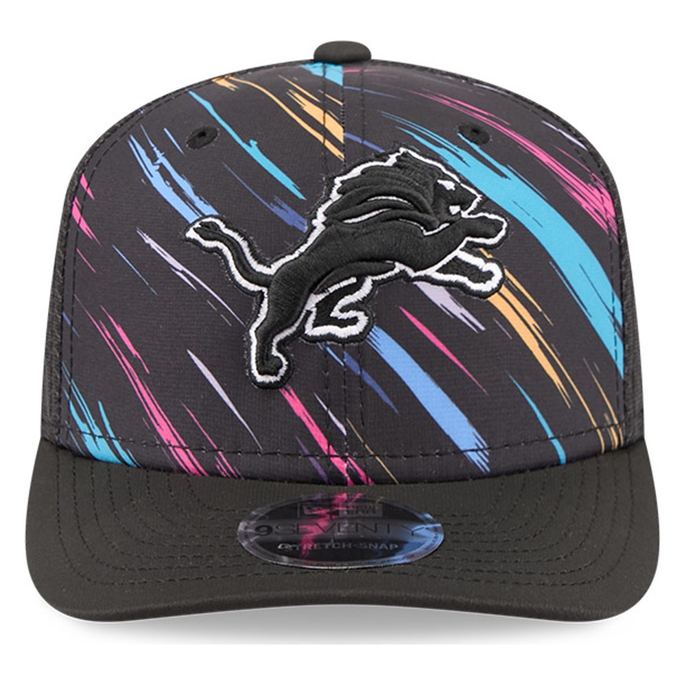 Detroit Lions Black 2026 Crucial Catch New Era 9SEVENTY Trucker Hat