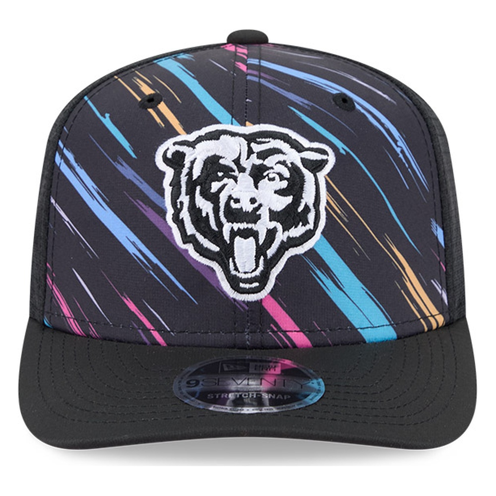 Chicago Bears Black 2026 Crucial Catch Bear Head Logo New Era 9SEVENTY Trucker Hat