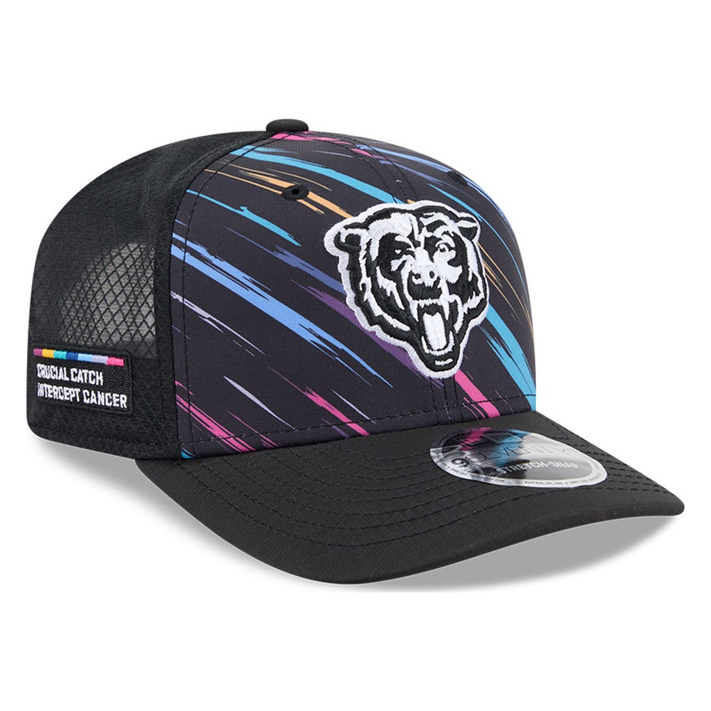 Chicago Bears Black 2026 Crucial Catch Bear Head Logo New Era 9SEVENTY Trucker Hat