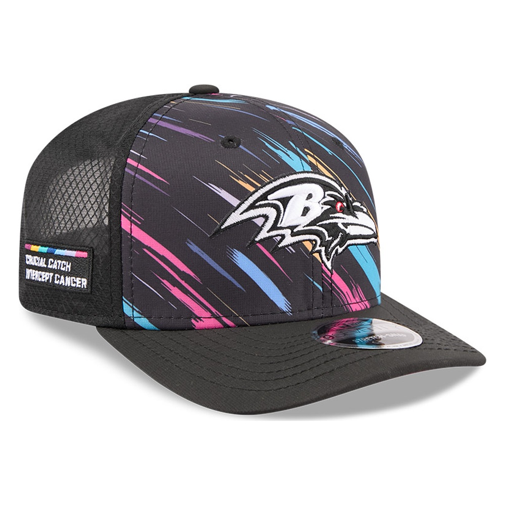 Baltimore Ravens Black 2026 Crucial Catch New Era 9SEVENTY Trucker Hat