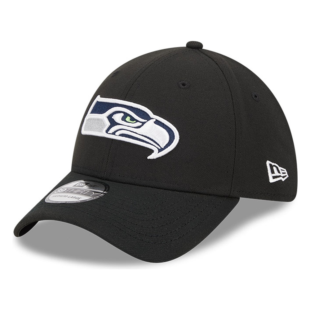 Seattle Seahawks Black Core New Era 39THIRTY Flex Hat