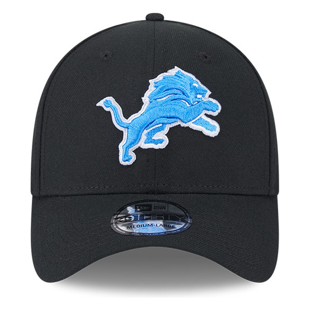 Detroit Lions Black Core New Era 39THIRTY Flex Hat