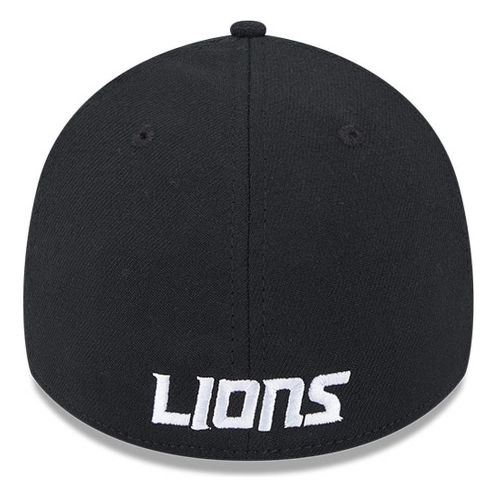 Detroit Lions Black Core New Era 39THIRTY Flex Hat