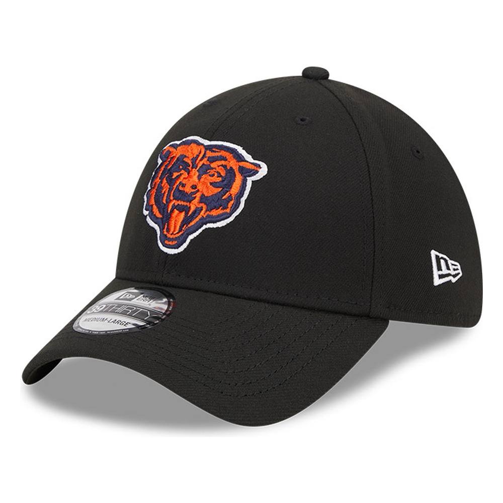 Chicago Bears Black Core New Era 39THIRTY Flex Hat
