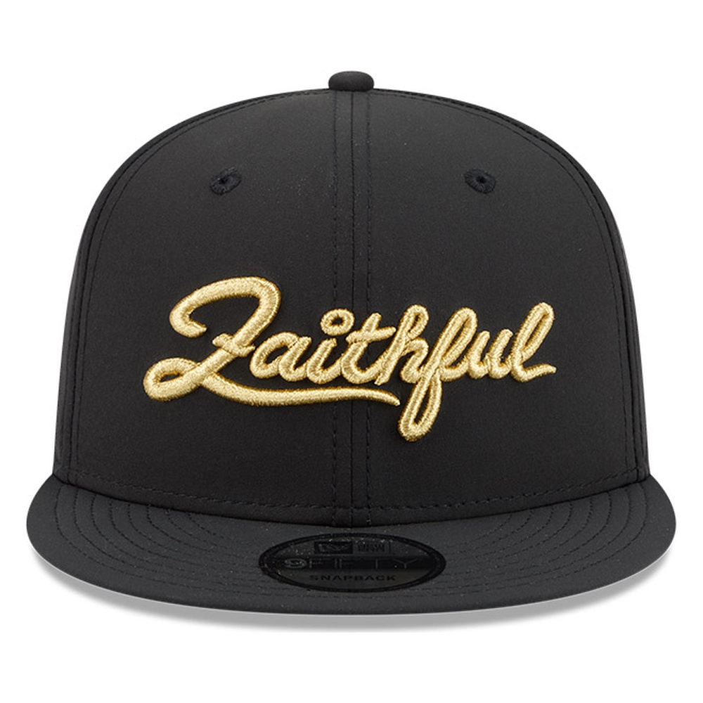 San Francisco 49ers Black Rivalries "Faithful" Script New Era 9FIFTY Snapback Hat
