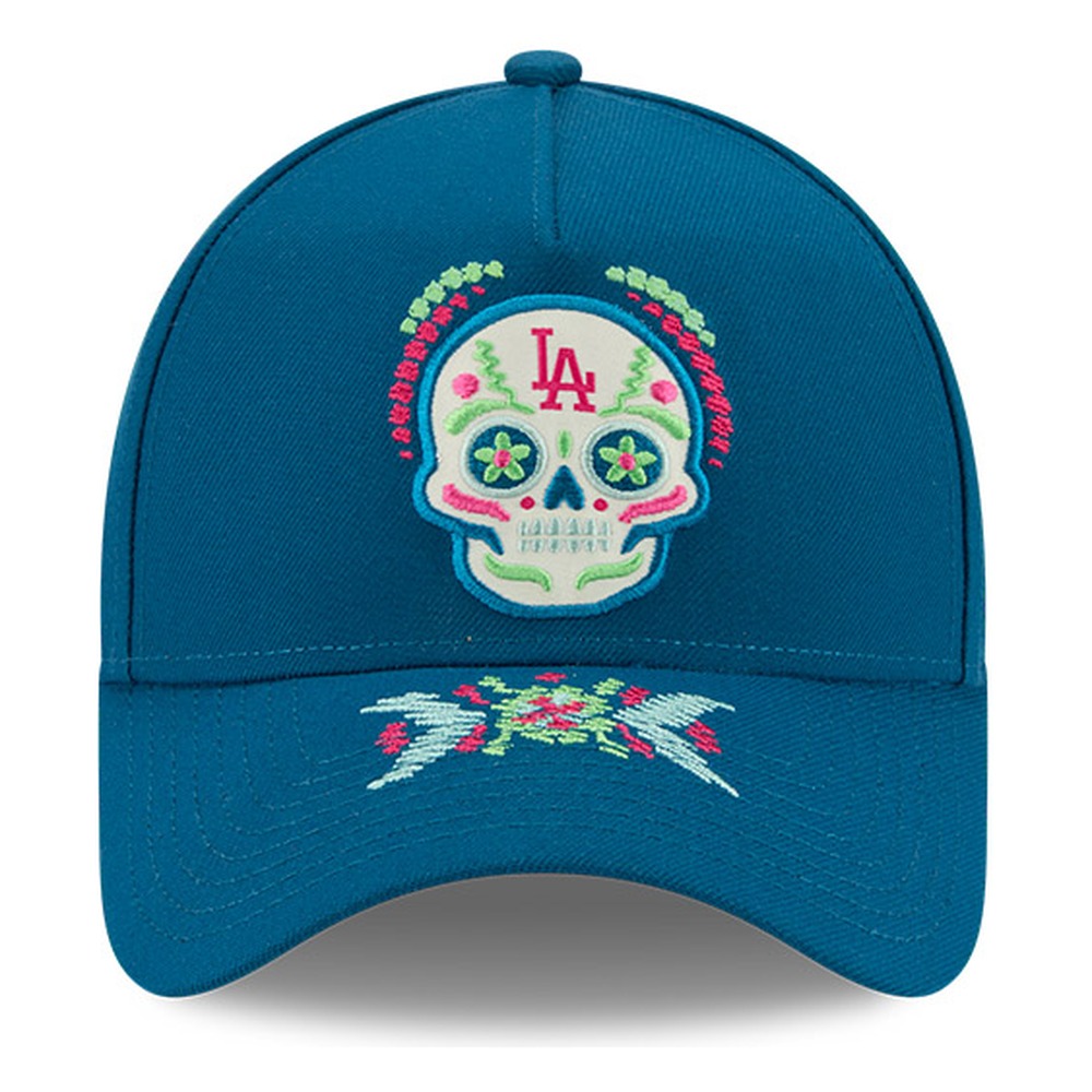 Los Angeles Dodgers Teal 2026 Day of the Dead New Era 9FORTY A-Frame Trucker Hat