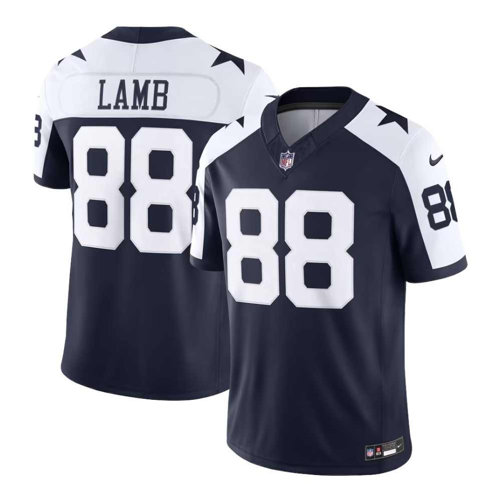 Dallas Cowboys CeeDee Lamb Navy Thanksgiving Alternate Nike Vapor
