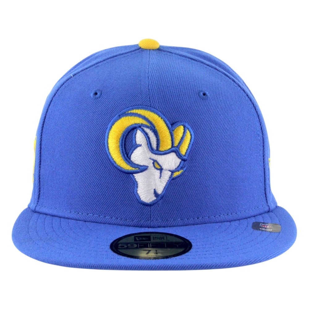 Los Angeles Rams Blue with Ram Logo LA Patch New Era 59FIFTY Fitted Hat
