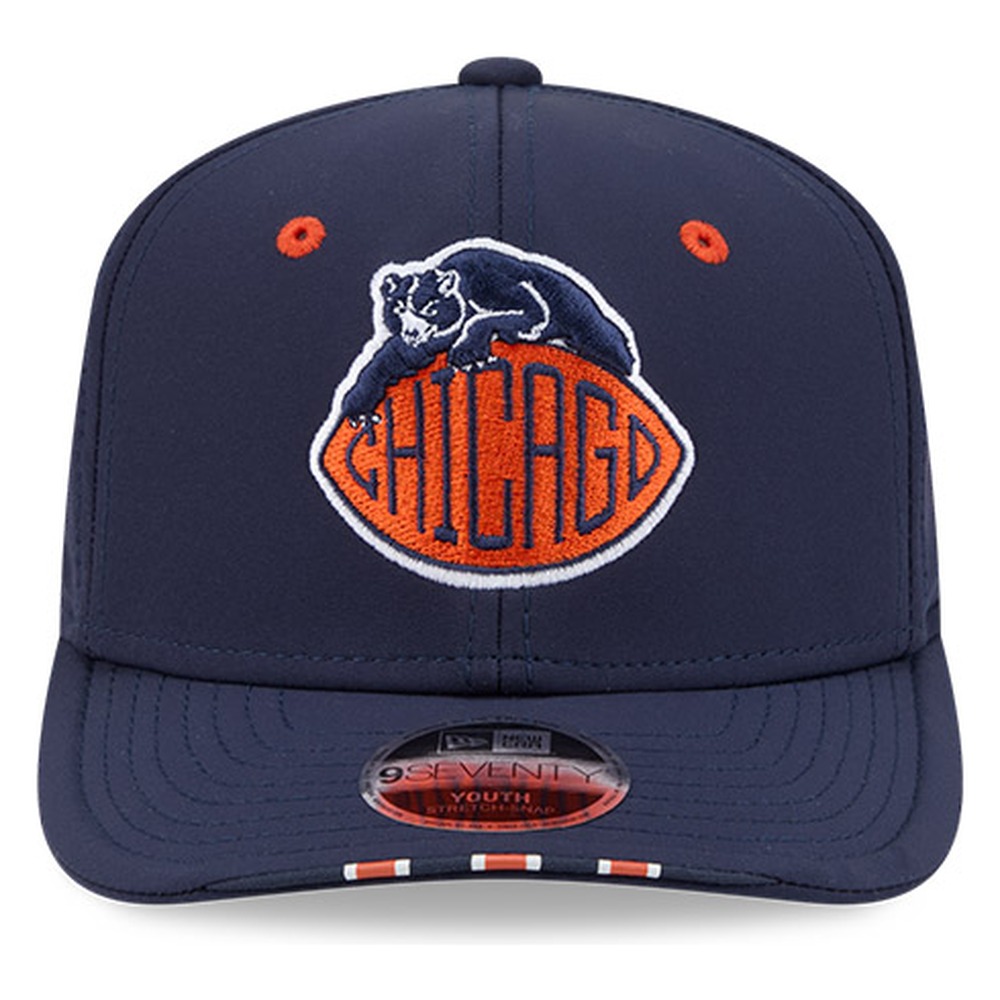 Youth Chicago Bears Navy 2026 NFL Rivalry New Era 9SEVENTY Stretch-Snap Hat