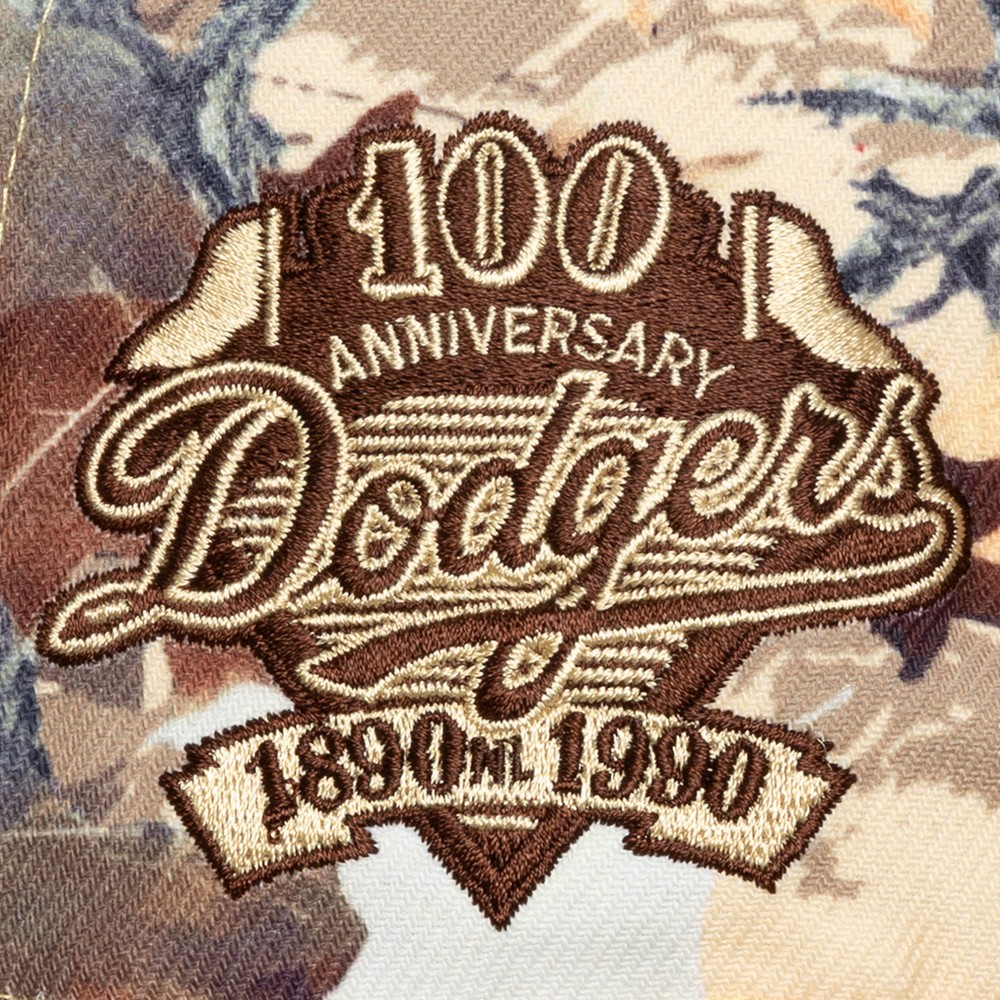 Los Angeles Dodgers Camo Leaf 100th Anniversary Patch Mitchell & Ness Snapback Hat