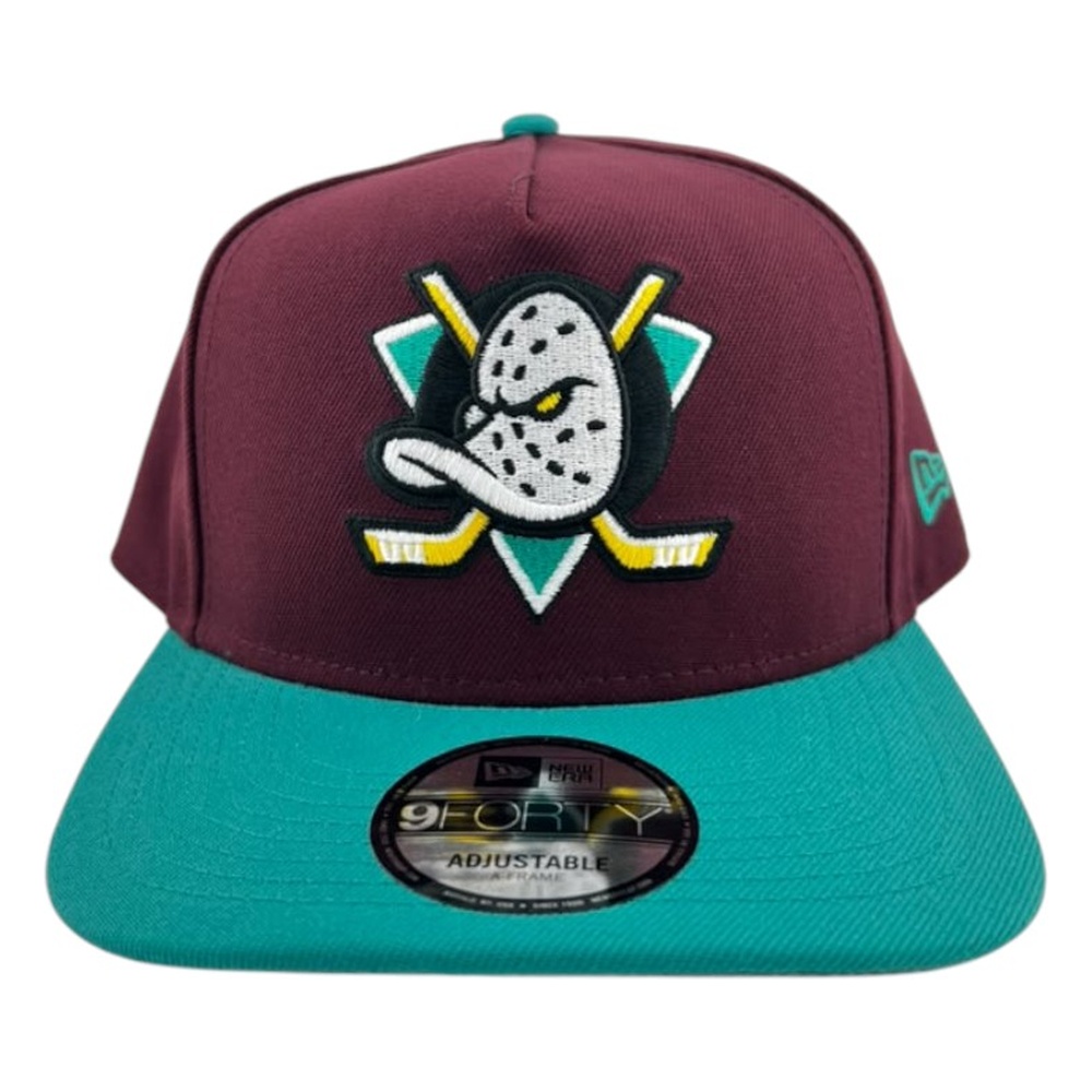 Anaheim Ducks Maroon Teal New Era 9FORTY Adjustable Hat