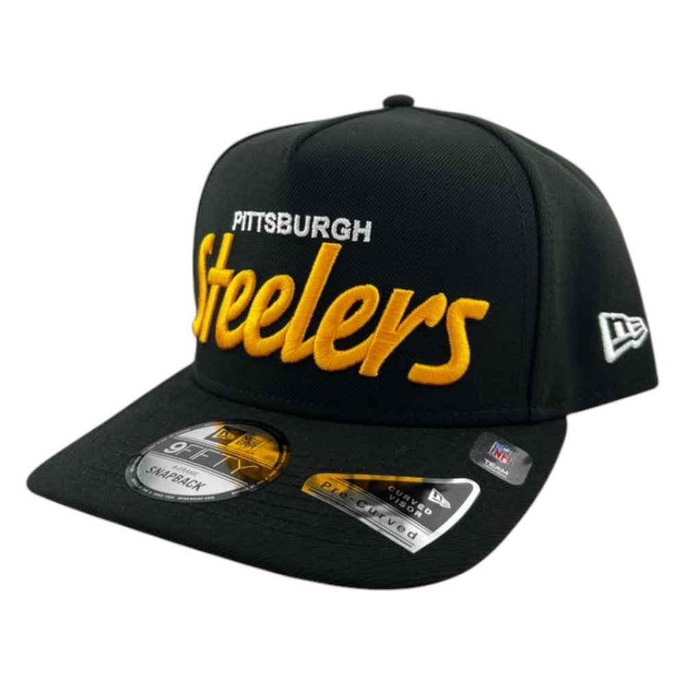 Pittsburgh Steelers Black New Era 9FIFTY A-Frame Hat | Pro Image