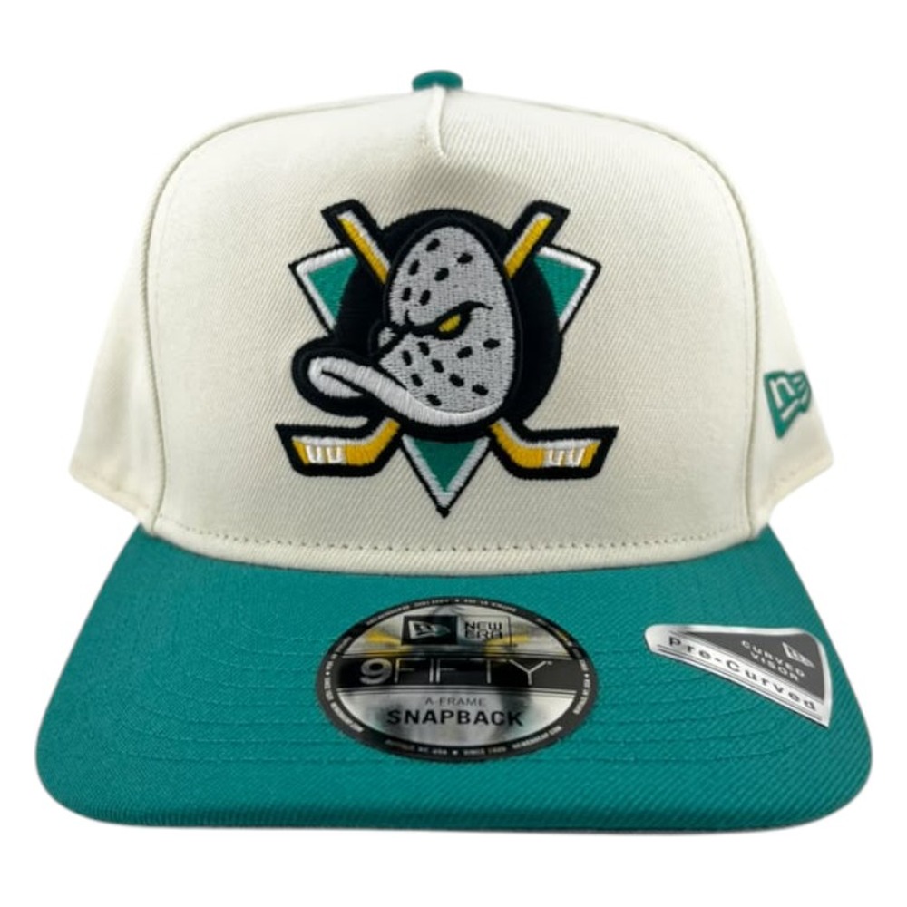 Anaheim Ducks Cream New Era 9FIFTY A-Frame Hat
