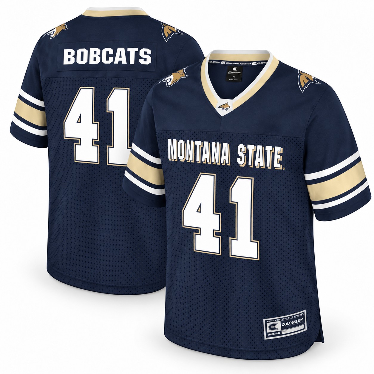 Montana State Bobcats Navy #41 Colosseum Football Jersey