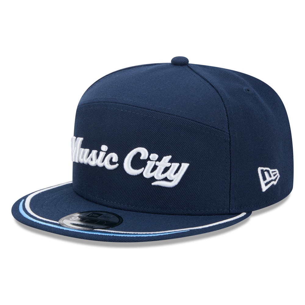 Tennessee Titans Navy "Music City" 2026 Rivalries Collection New Era Split Panel 9FIFTY Snapback Hat