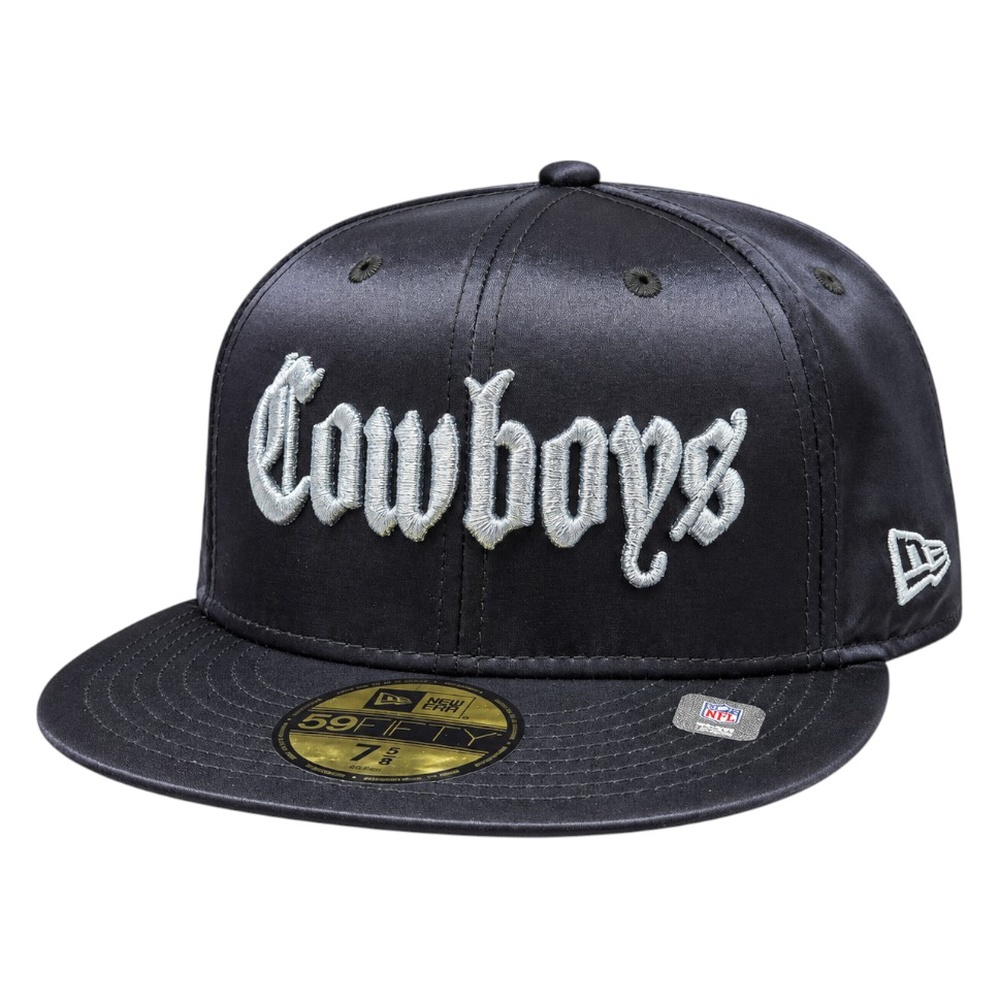 Dallas Cowboys Navy Satin Old English Nation Patch New Era 59FIFTY Fitted Hat