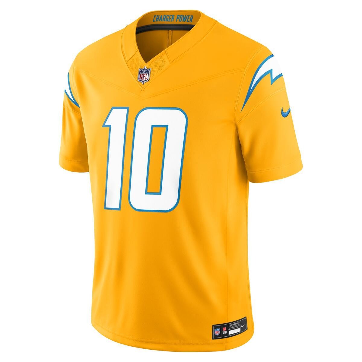 Los Angeles Chargers Justin Herbert Gold Alternate Nike Vapor F.U.S.E Stitched Limited Jersey