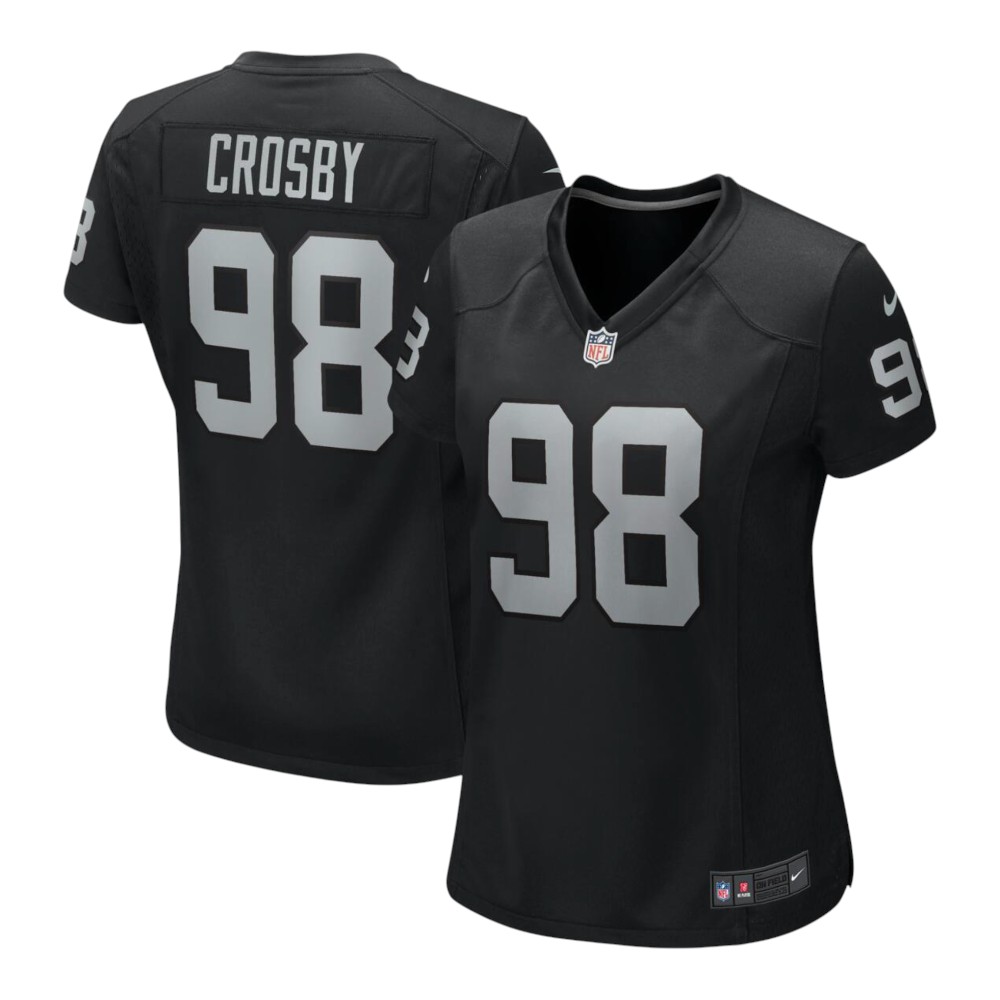 Women's Las Vegas Raiders Maxx Crosby Black Home Nike Game Player Jersey