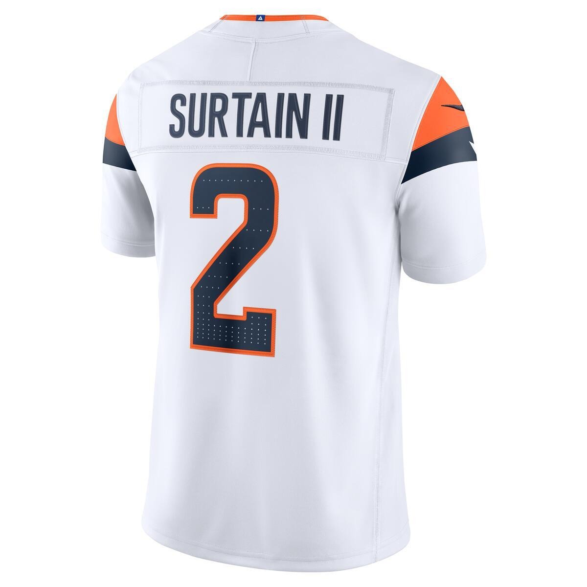 Denver Broncos Patrick Surtain II White Road Nike Vapor F.U.S.E Stitched Limited Jersey