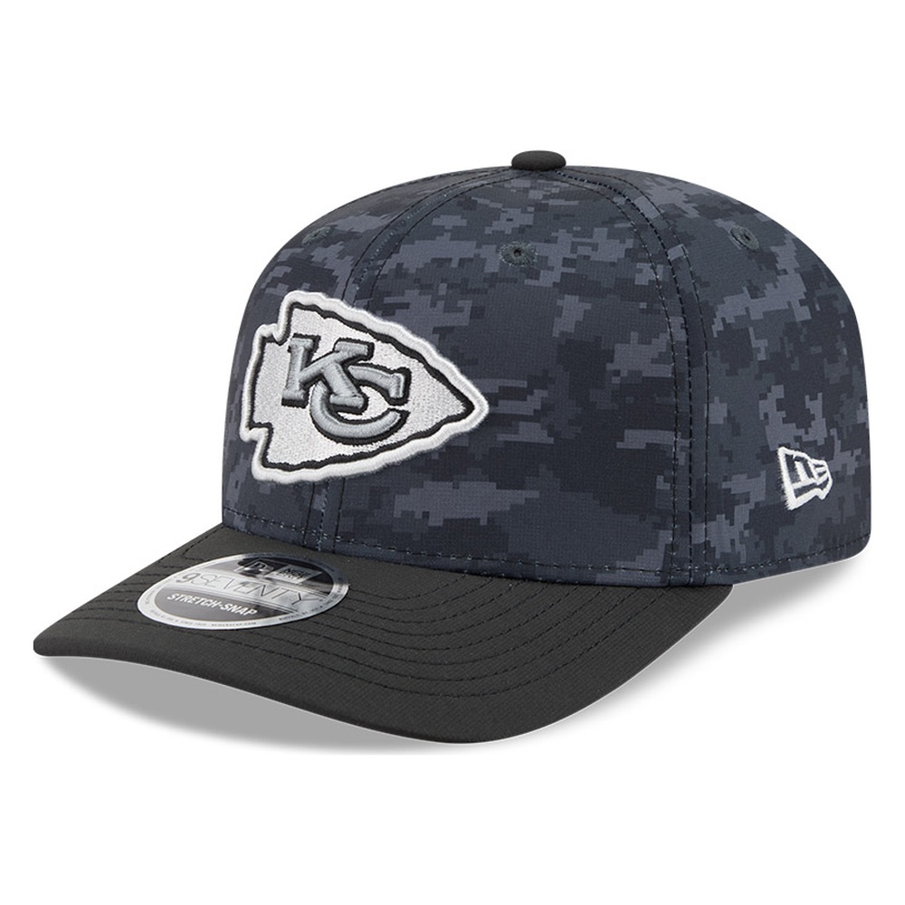 Kansas City Chiefs Black Camo 2026 Salute to Service New Era 9SEVENTY Adjustable Snapback Hat