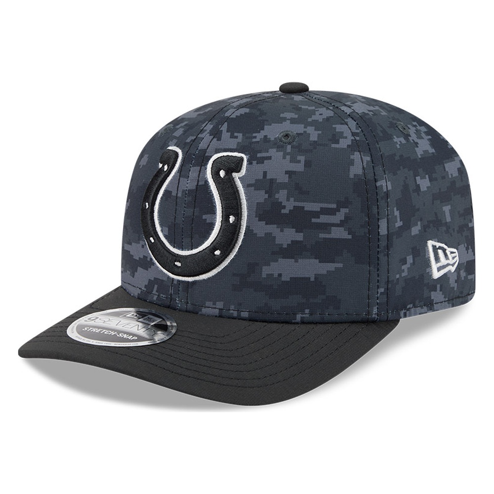 Indianapolis Colts Black Camo 2026 Salute to Service New Era 9SEVENTY Adjustable Snapback Hat
