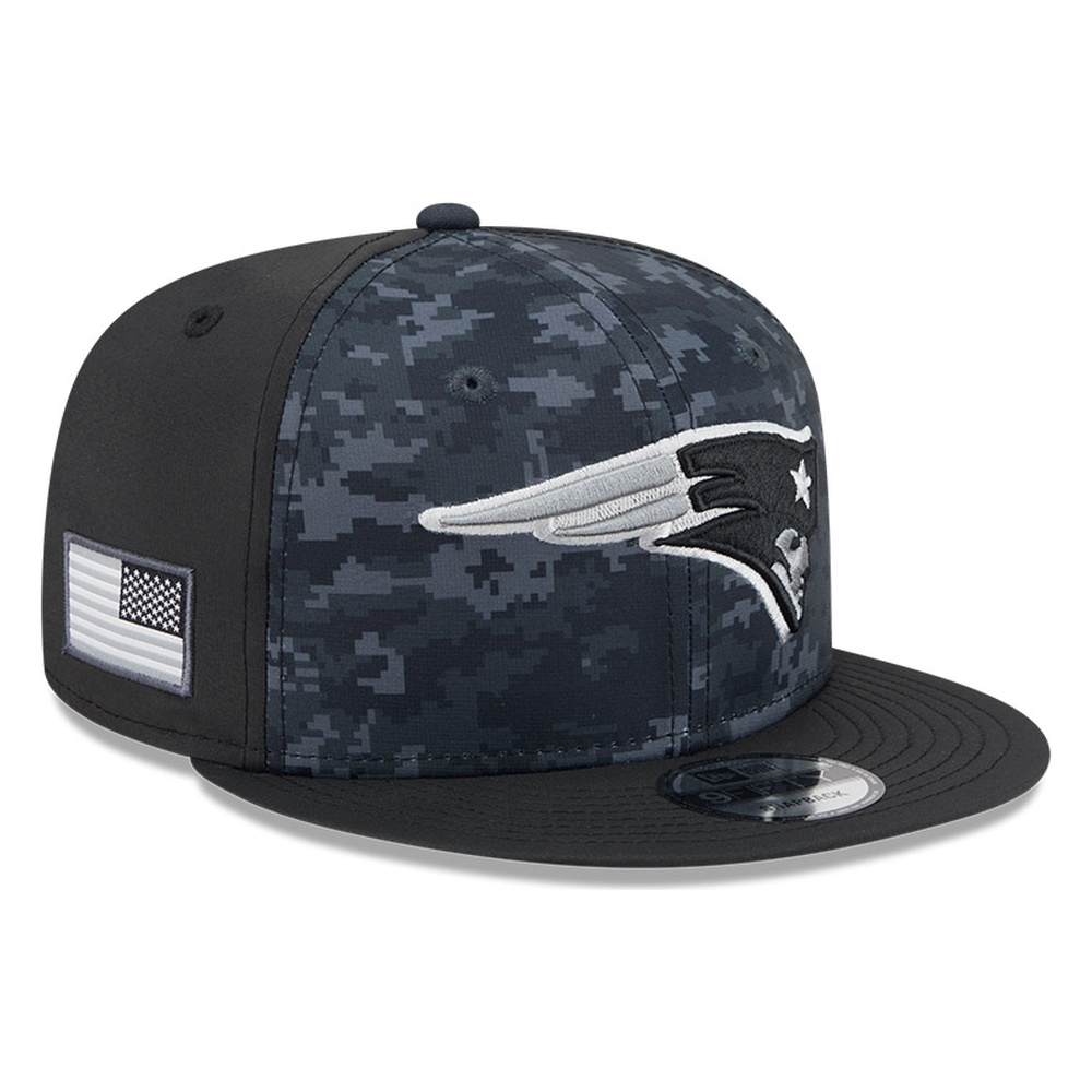 New England Patriots Black Camo 2026 Salute to Service New Era 9FIFTY Snapback Hat