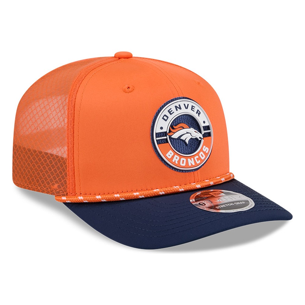 Denver Broncos Orange/Navy 2026 NFL Sideline Two-Tone Rope New Era 9SEVENTY Adjustable Hat