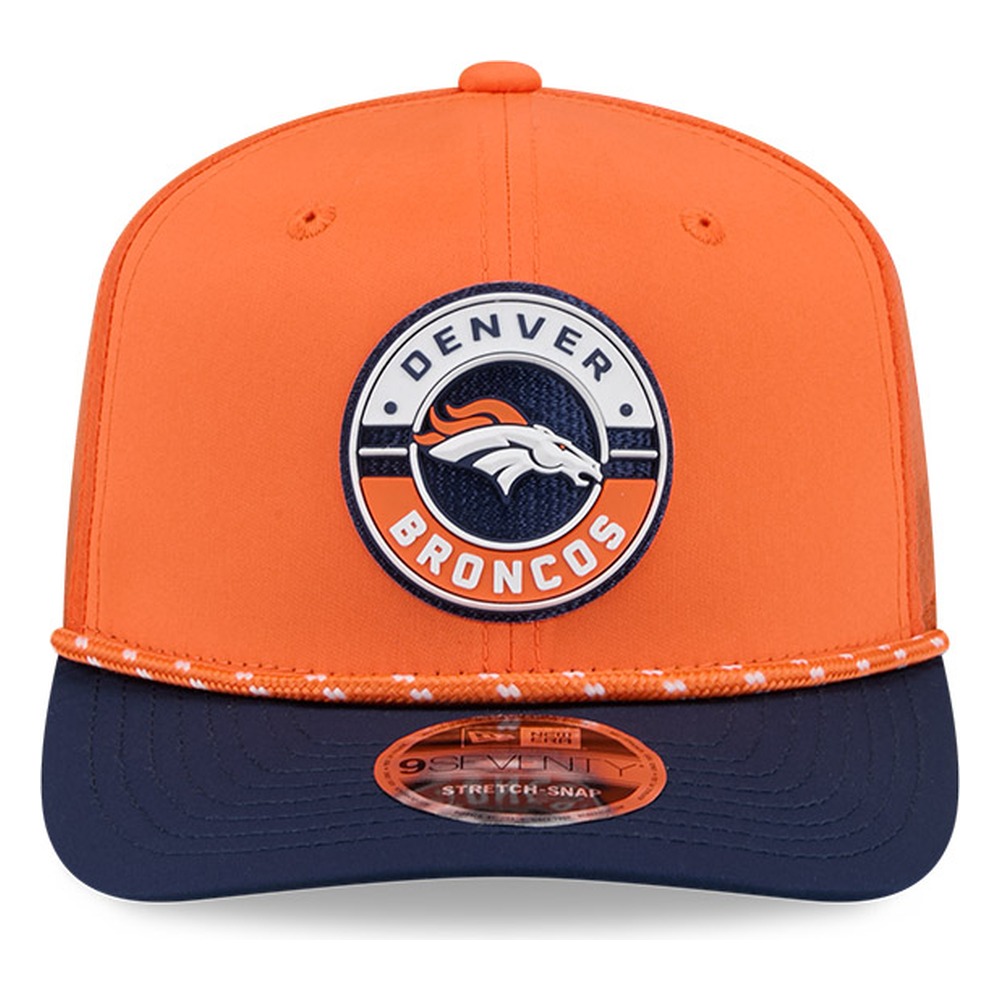 Denver Broncos Orange/Navy 2026 NFL Sideline Two-Tone Rope New Era 9SEVENTY Adjustable Hat