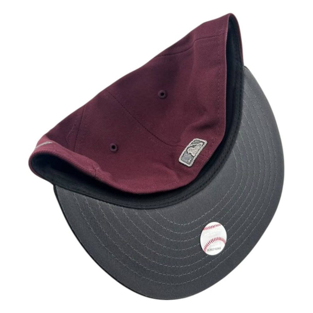Los Angeles Dodgers Wine Script D 1988 World Series New Era 59FIFTY Fitted Hat