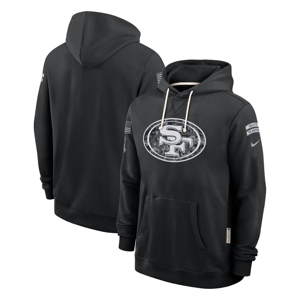 San Francisco 49ers Black 2026 Salute to Service Sideline Nike Dri-FIT Pullover Hoodie