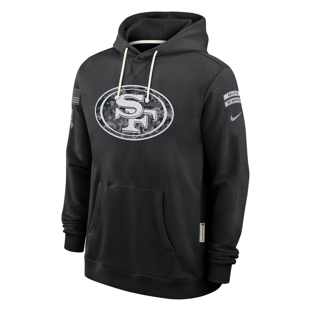 San Francisco 49ers Black 2026 Salute to Service Sideline Nike Dri-FIT Pullover Hoodie