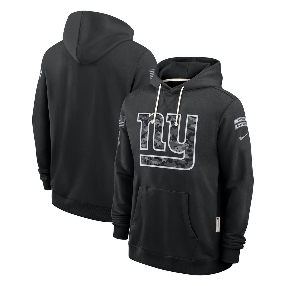 New York Giants Black 2026 Salute to Service Sideline Nike Dri-FIT Pullover Hoodie