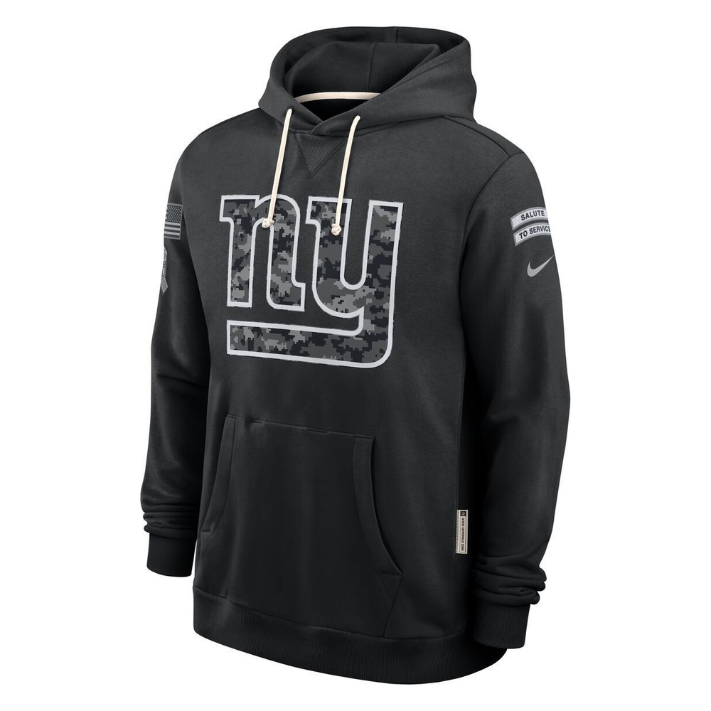 New York Giants Black 2026 Salute to Service Sideline Nike Dri-FIT Pullover Hoodie