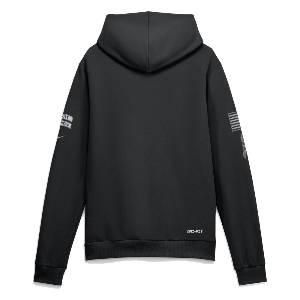 Los Angeles Rams Black 2026 Salute to Service Sideline Nike Dri-FIT Pullover Hoodie