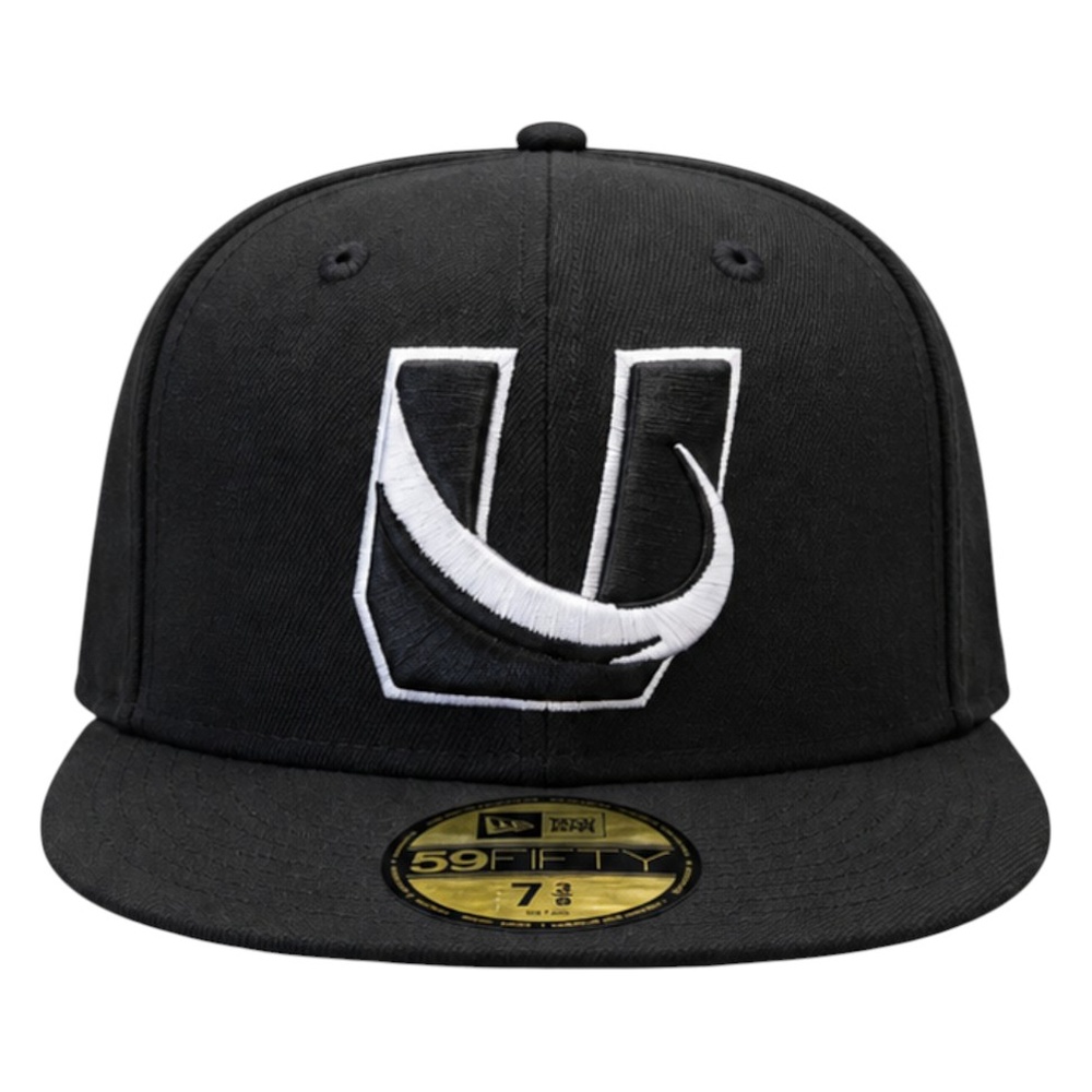 Utah Mammoth Black and White "U" Tusk Logo New Era 59FIFTY Fitted Hat