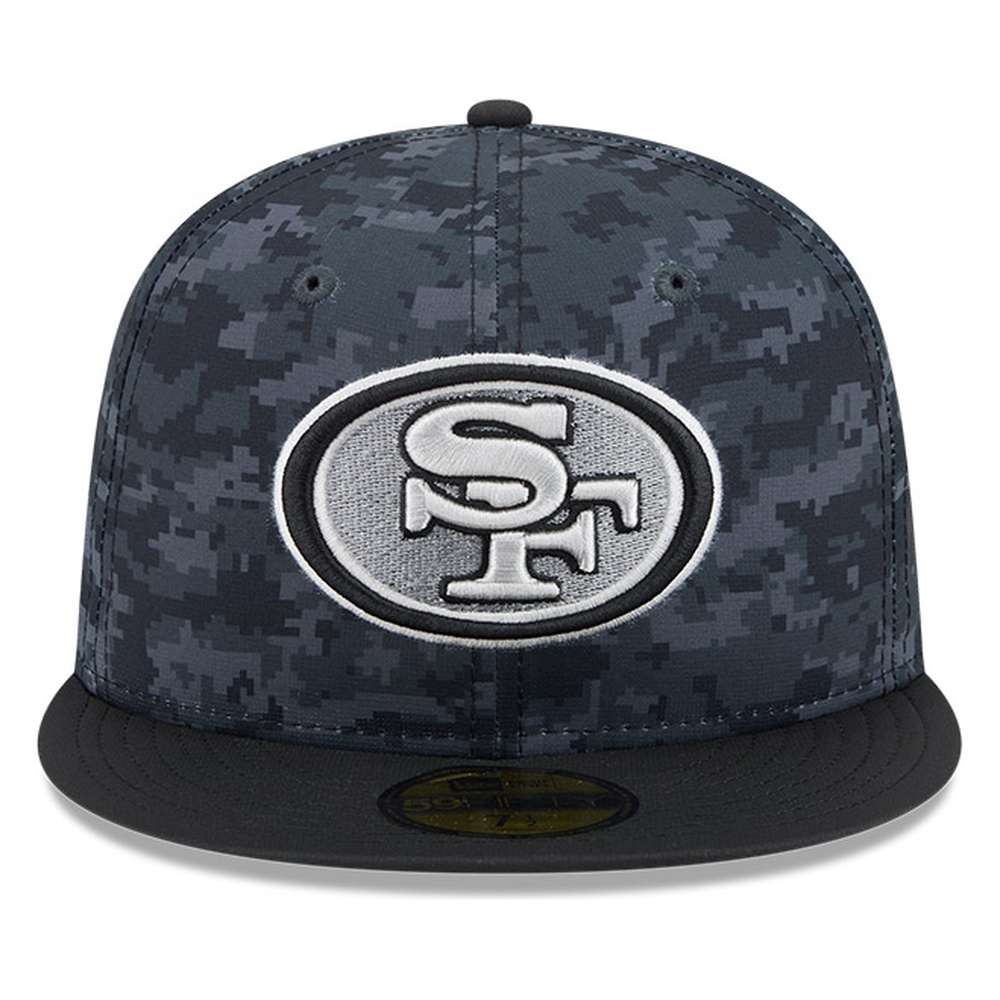 San Francisco 49ers Black Camo 2026 Salute to Service New Era 59FIFTY Fitted Hat