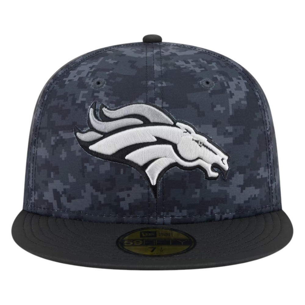 Denver Broncos Black Camo 2026 Salute to Service New Era 59FIFTY Fitted Hat