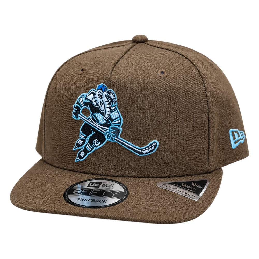 Utah Mammoth Brown Tusky Logo New Era 9FIFTY A-Frame Snapback Hat