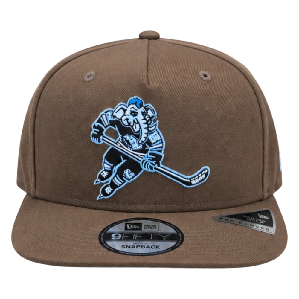 Utah Mammoth Brown Tusky Logo New Era 9FIFTY A-Frame Snapback Hat
