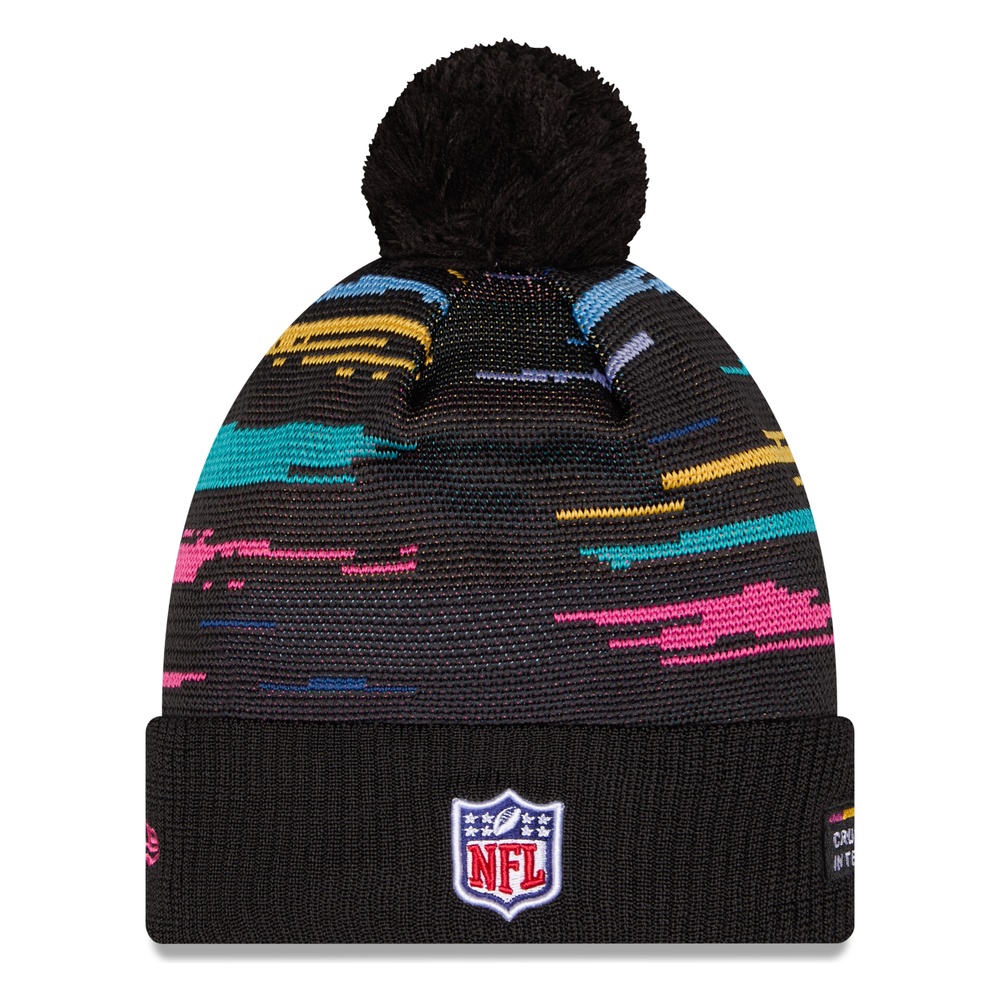 Pittsburgh Steelers Black 2026 NFL Crucial Catch Cuffed Knit Hat with Pom