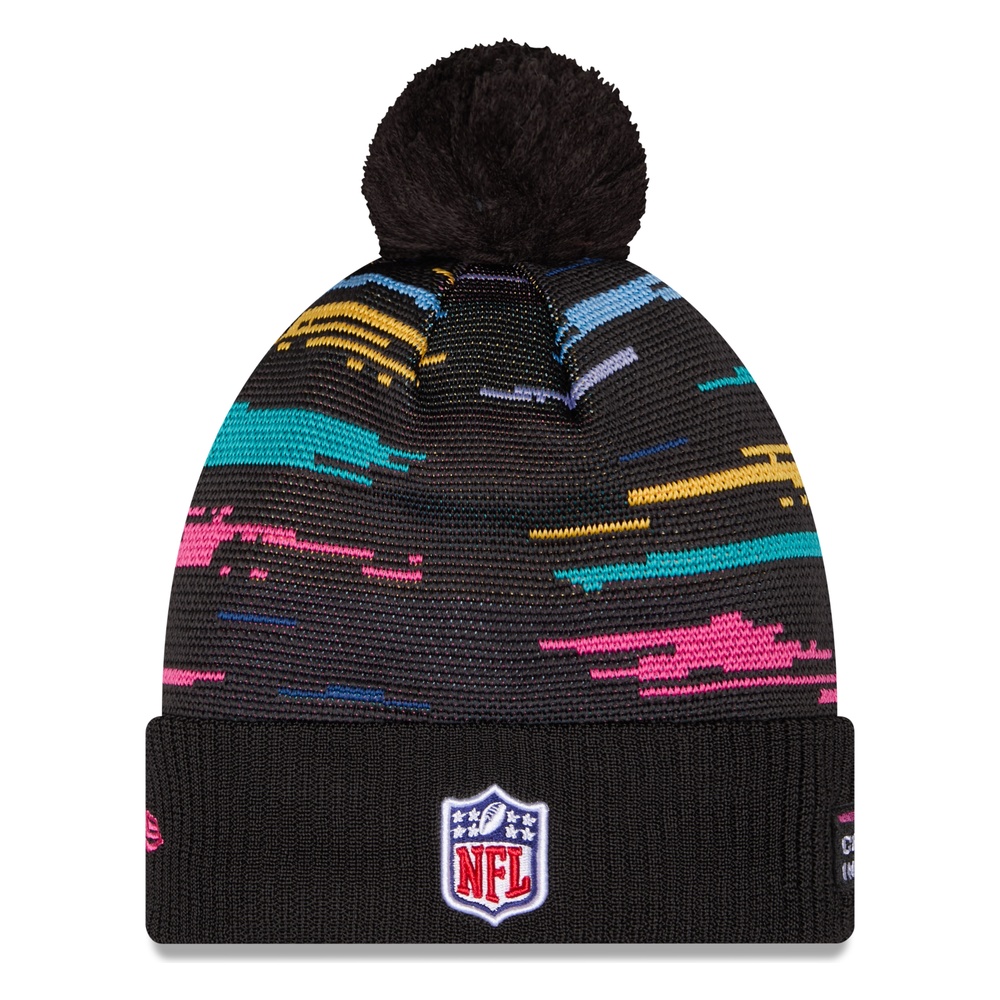 Buffalo Bills Black 2026 NFL Crucial Catch Cuffed Knit Hat with Pom